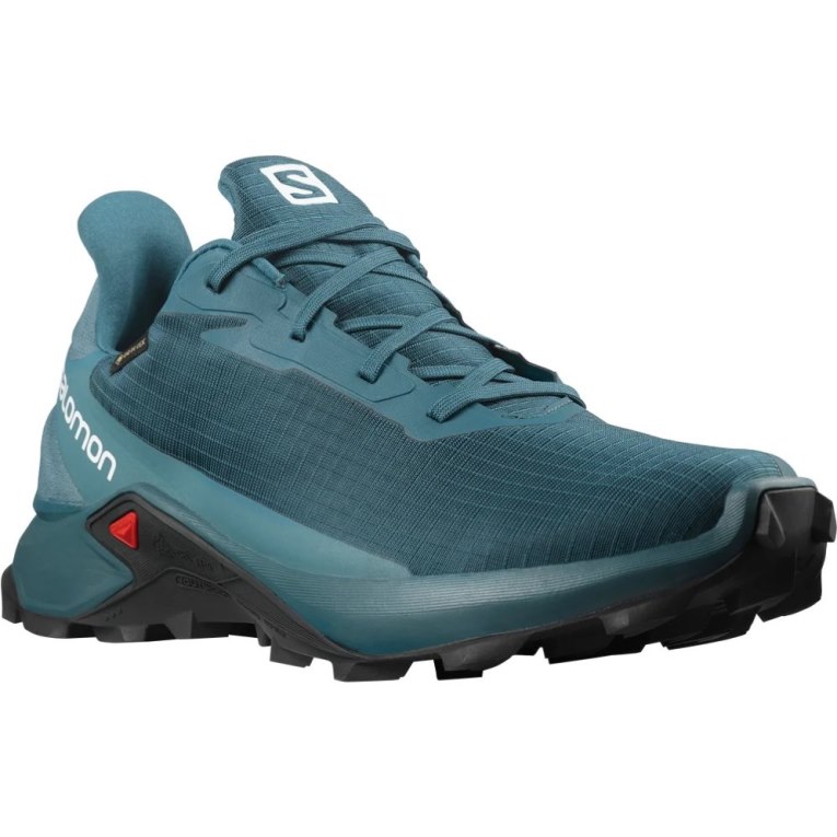 Turquoise Salomon Alphacross 3 GTX Men's Trail Running Shoes | IE PG5140